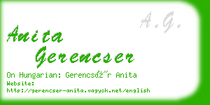 anita gerencser business card